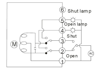 带有源灯指示开关型电动蝶阀接线图、电动球阀接线图