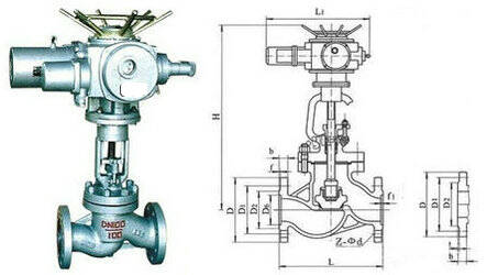 j941H电动法兰截止阀结构图