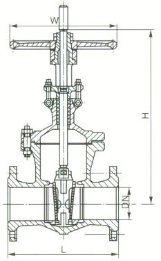Z41W不锈钢重型高压闸阀结构图