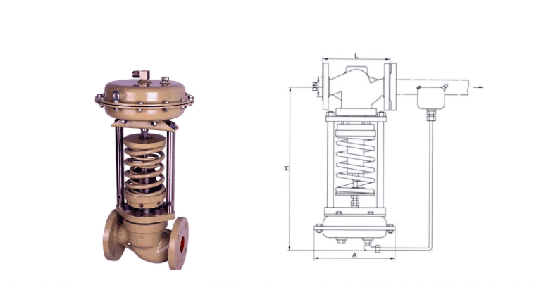 ZZYP自力式蒸汽压力调节阀尺寸